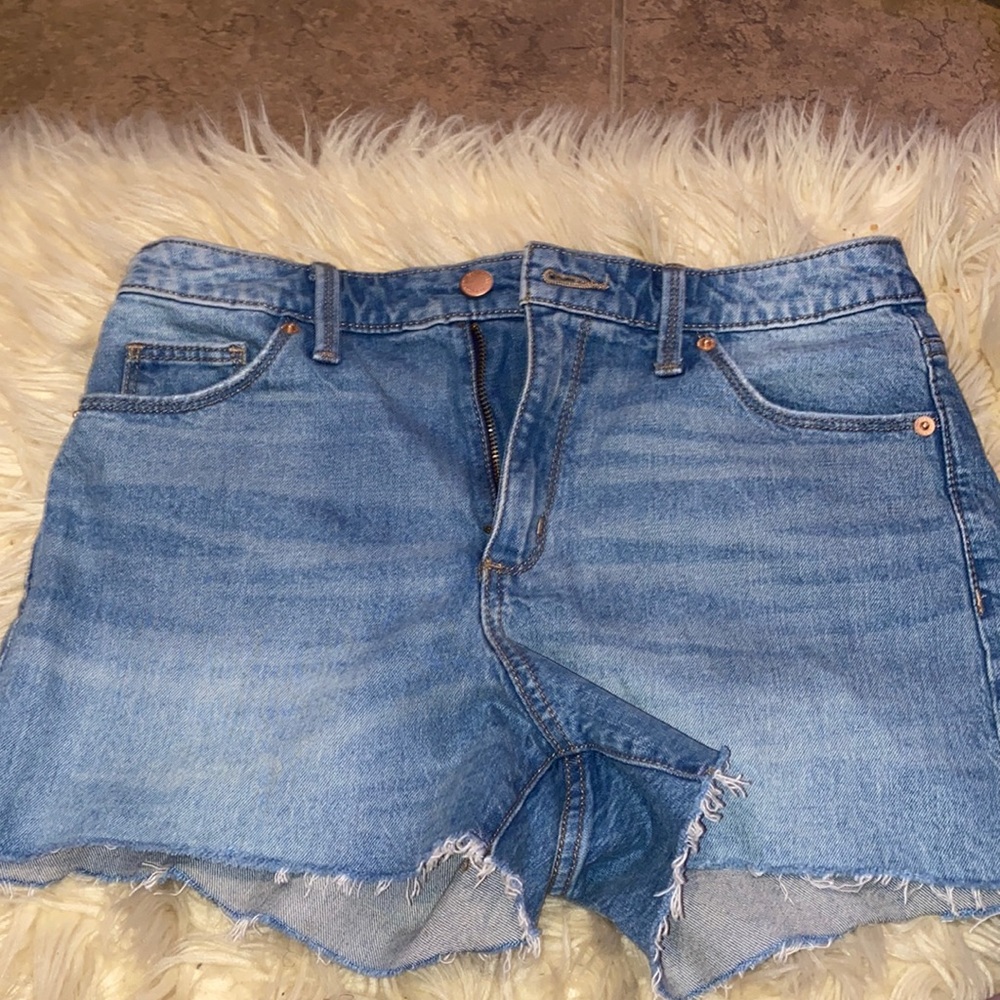 Blue Jean Shorts High Waisted